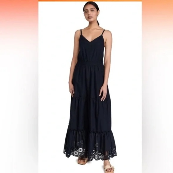 Splendid Kora Eyelet V-Neck Maxi Dress - size XL - Picture 4 of 11